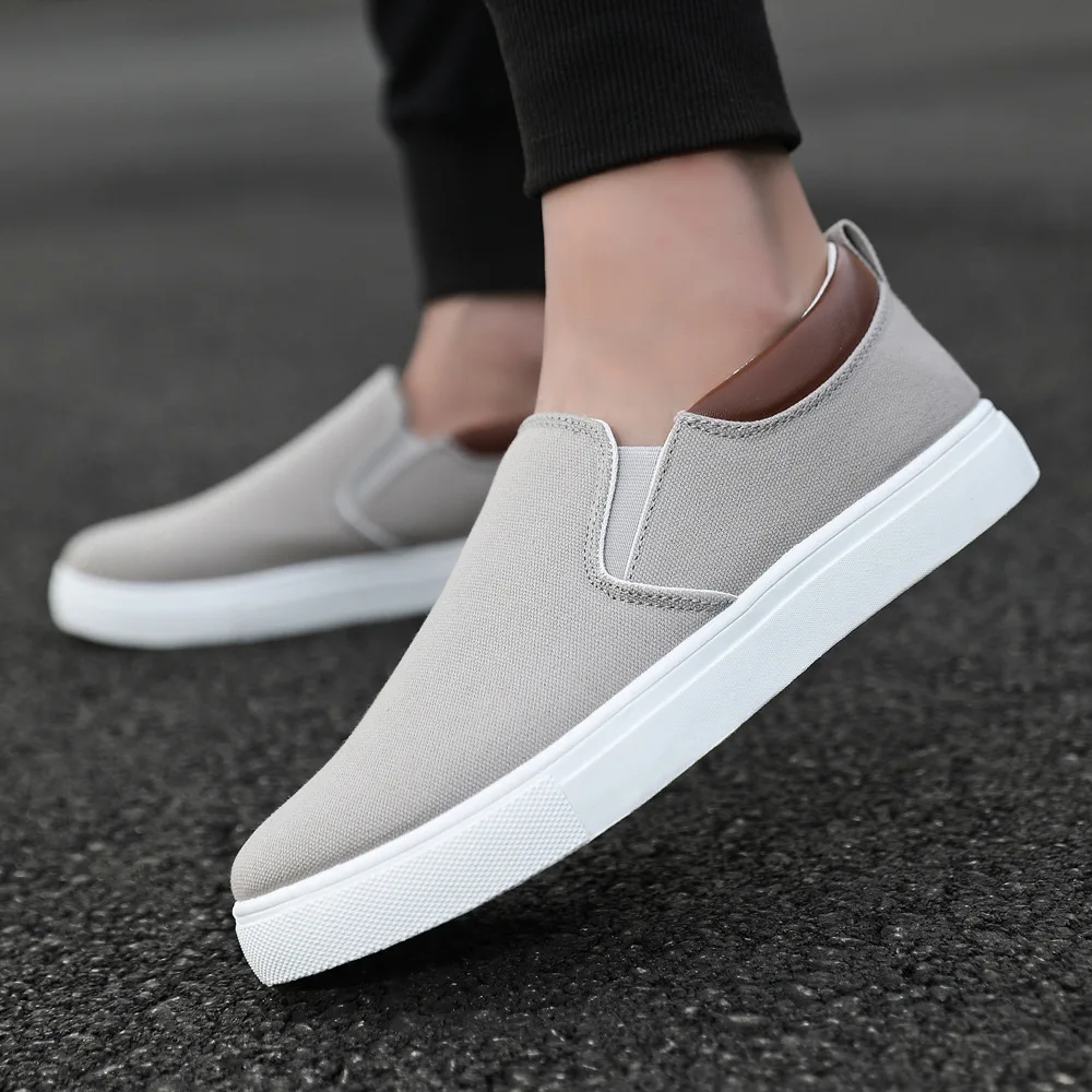 Mens Shoes Spring Autumn 2022 New Plus Size 47 Men Casual Shoes Canvas Breathable Loafers Low Cut Fashion Sneakers Men Shoes