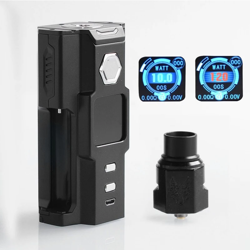 Sigelei Snowwolf Squonk Vfeng комплект питание от 18650/20700/21700 батареи с 1,30 дюймовым TFT цветным экраном паровой комплект