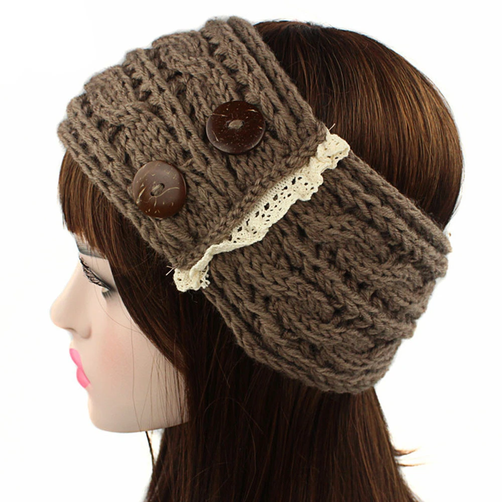  Hairbands Winter Knitted Women Diamonds Spliced Keep Hairbands Winter Warm Solid Handmade Keep Warm Headbands 1111