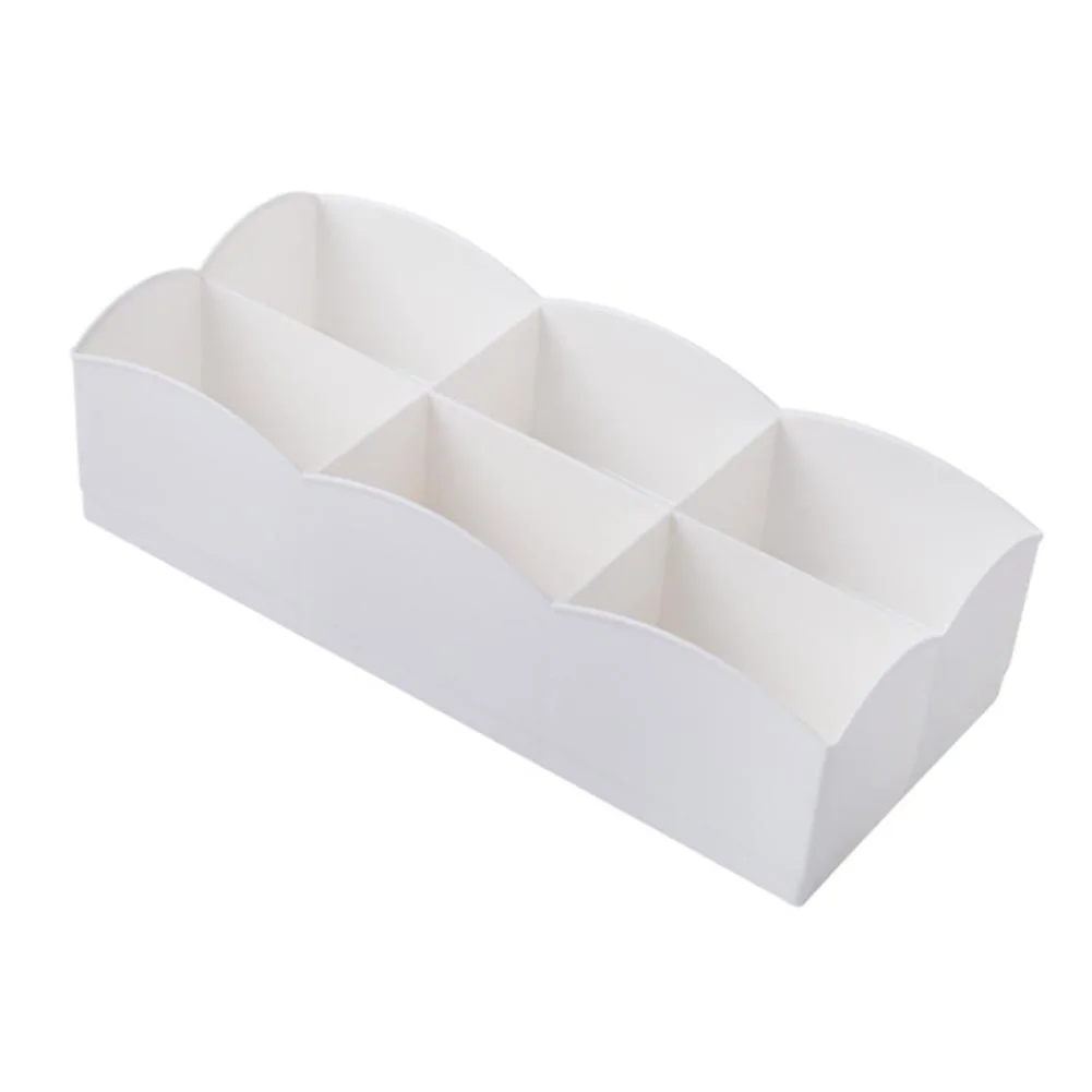 6 сетки Многофункциональный куб ящики для хранения багажа делитель Пластик ящик для хранения Для женщин Для мужчин носки Нижнее белье для макияжа, органайзер, контейнер для хранения - Цвет: Белый