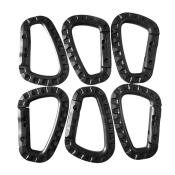 

Hot Carabiner Keychain Hard Polymer D Rings Light Weight Spring Snap Gear Clip Utility Hooks Backpack Hanging Buckle