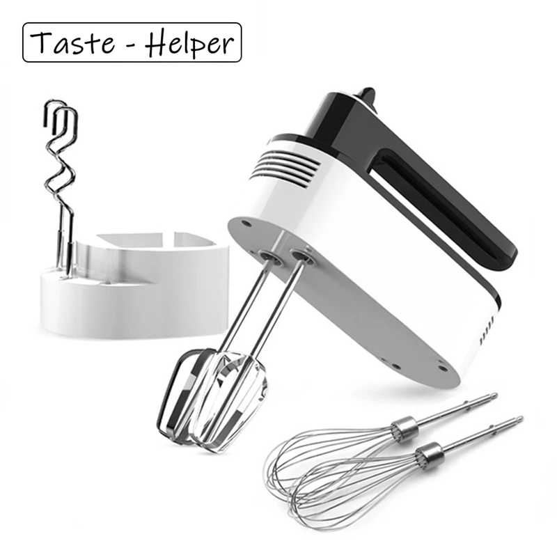 Frullatore portatile a spirale in acciaio inossidabile a 5 velocità, 220 V, per impastare alimenti da cucina, 6 teste, con fruste per uova, ganci per impastare_voghion.com