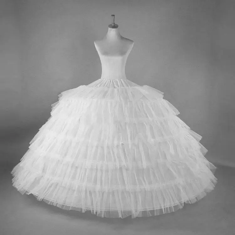 

Ball Gown 6 Hoops Petticoat for Wedding Dress Crinoline Bridal Underskirt Layes Slip 6 Hoop Skirt For Quinceanera Dress