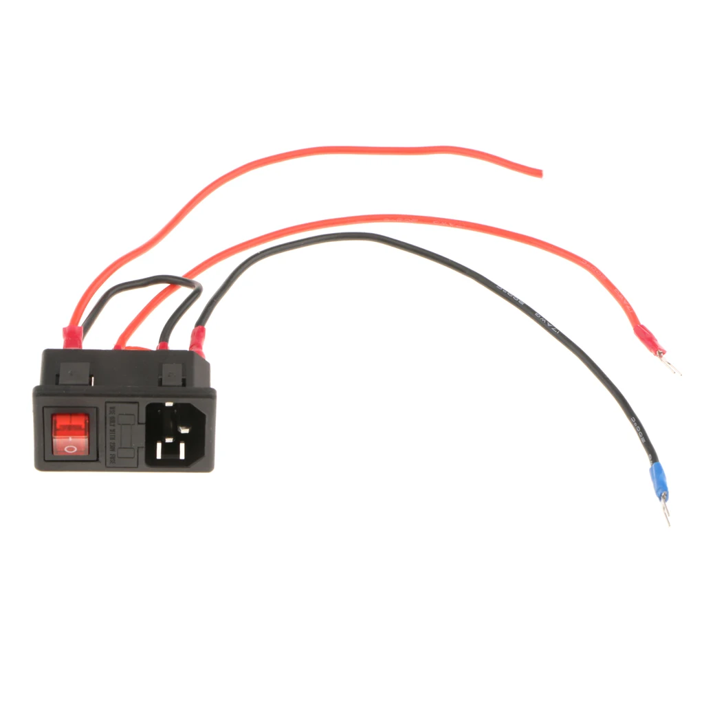 220V/110V 15A Power Outlet Socket Output With Switch Fuse For 3D Printer