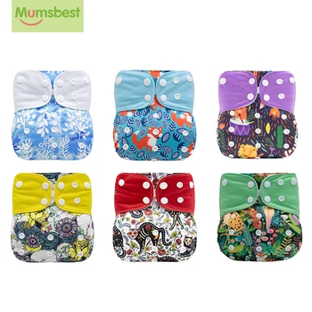 

6Pcs baby cloth diaper Adjustable Washable Reusable Nappy Waterproof Anti-Leaf Convenient Smooth Softer Comfort Toddler Diapers