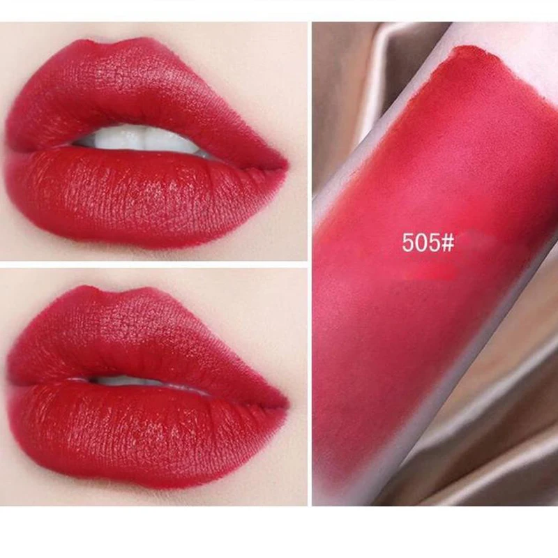 505 10 цветов, HOJO, яркие звезды, драгоценные камни, губная помада, Флип с зеркалом, матовая, крупный рогатый цвет, губная помада, долговечная, цветная, антипригарная чашка - Цвет: 505