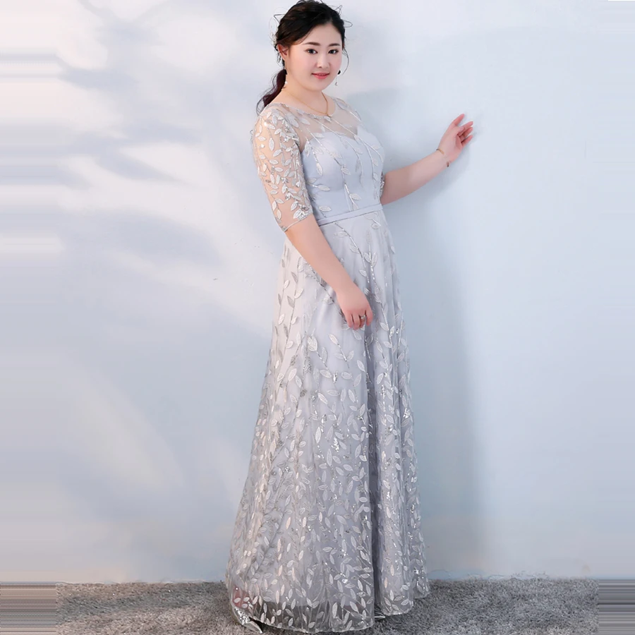 Простые Вечерние платья с О-образным вырезом и коротким рукавом Robe De Soiree размера плюс женские вечерние платья с вышивкой и блестками вечерние платья T124