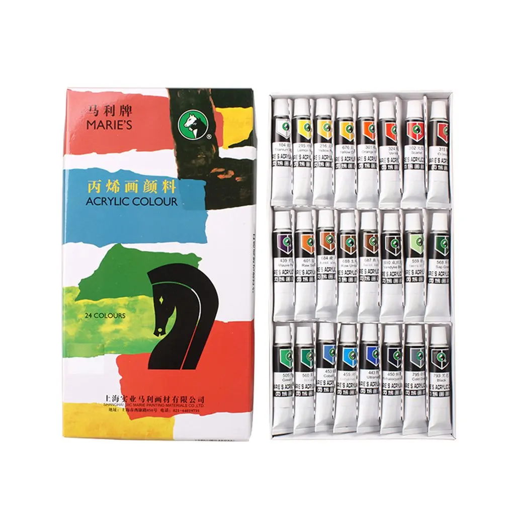 

For Marley Acrylic Paint 24 Color Set Children'S Textile Fiber Diy Dye Hand-Painted Handmade Beginners Draw Shoes