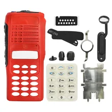 VBLL – Kit de boîtier avant de remplacement pour Motorola, clavier complet, Radio bidirectionnelle HT1250, rouge