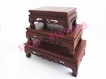 

Natural chicken wing wood, tiger foot rectangular solid wood base, collection / decoration pendulum rack