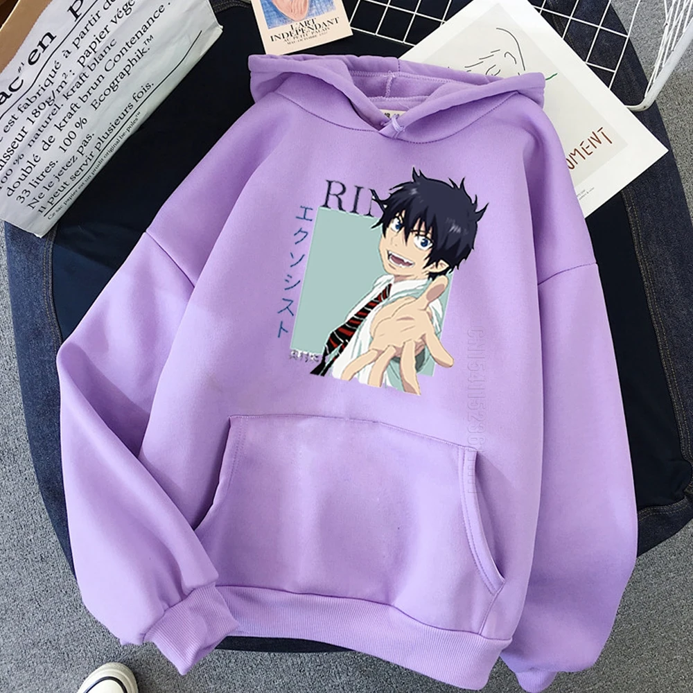 

Japanese Anime Rin Okumura Blue Exorcist Hoodie Cartoon Print Hoody Men Women Unisex Oversize Streetwear Printed Hoodies