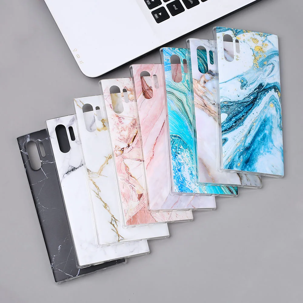 

For Samsung Note 10 Case Luxury Matte Marble Cover for Etui Samsung Note 10 Plus 8 9 S7 S8 S9 S10 Plus TPU Silicone Back Case