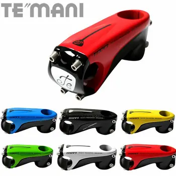 

TEMANI Mountain Bike Handlebar Stems MTB Road Bicycle Stem Carbon Fiber 31.8*80/90/100/110mm Light Weight 1-1/8" Folding Bike