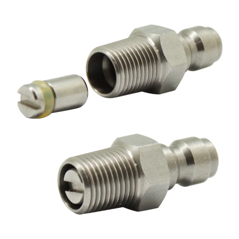 Valve Amplifier 2 Valves Unidirectionnelles Acier Inoxydable Pour Paintball - Remplissage CO2/HPA/N2 - Filetage 1/8 2cv Type A