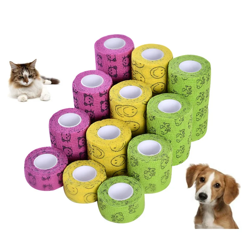 New Self adhesive Elastic Bandage for font b Pet b font Dog Cat Bandage Leg Cover