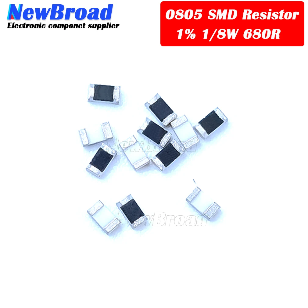 300 шт. 0805 SMD резистор 1% 680 Ом 1/8 Вт 680R 681 | Электронные компоненты и принадлежности