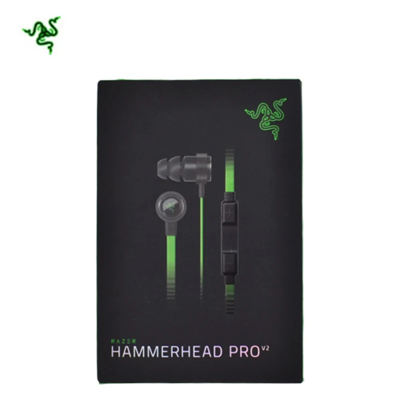 

RAZER 3.5MM Remote control Warhammer Shark Hammerhead Pro V2 Hammerhead In-Ear Game Music With microphone Headphones