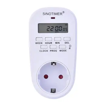 

Electric Digital Time Control 7 Day Weekly Programmable Plug-in Timer Switch Wall Clock Power Socket