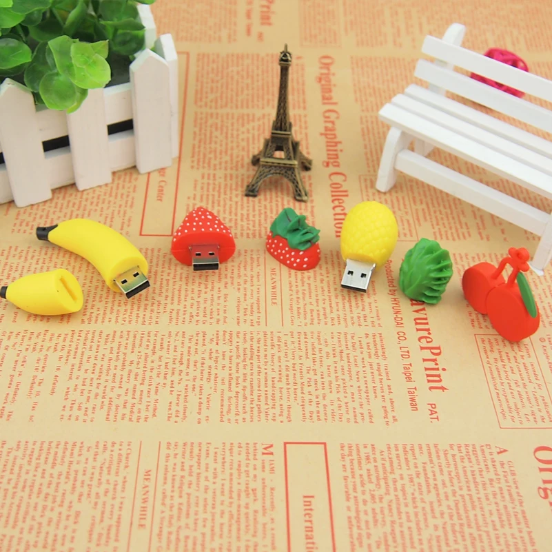 Флеш диск USB 2 0 Флешка Memoria Stick Из Фруктового Королевства мини флешка 16 ГБ 32 64 8 4