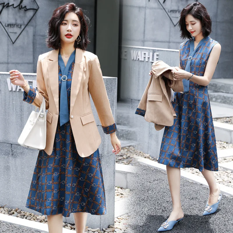 

Printed Elegant 2019 Autumn Versatile Trend Korean-style-Style Two-Piece Set