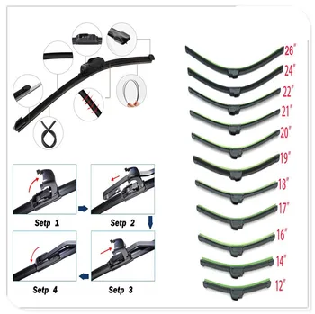 

Car auto Frameless Bracketless refill Rubber Wiper Blade for Mercedes Benz GLS63 GLS GLE43 B55 Shooting S400 ML450 GLA CLK