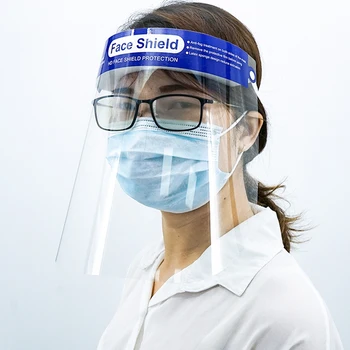 

10pcs Full Face Masks Anti-droplets Anti-fog Dust-proof Face Shield Protective Cover Transparent Face Eye Protector Safety Mask