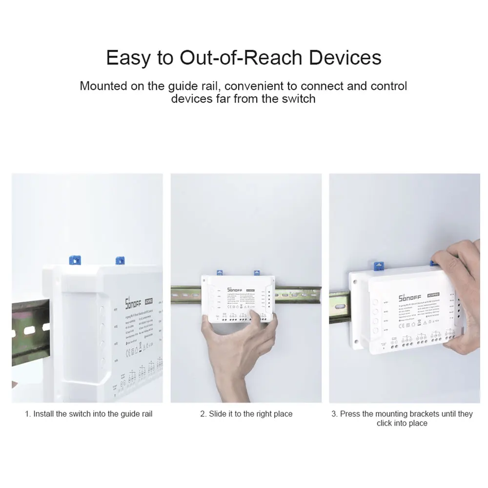 SONOFF 4CH R3 Wifi 4 Gang DIY Smart Switch дистанционное управление через приложение беспроводной