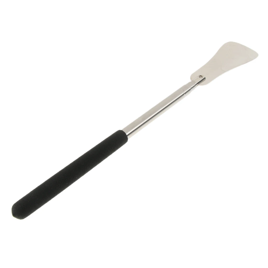 

Silver Stainless Steel Black Long Handled Telescopic Shoe Lifter Extendable Shoe Horn 31-65 cm