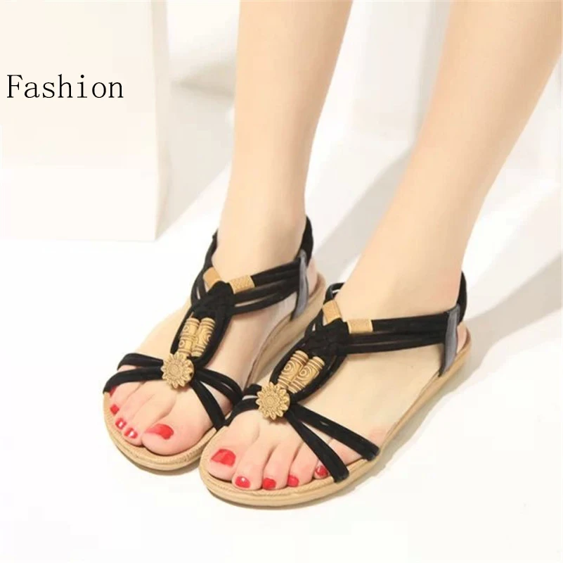 

2019 New Summer Shoes Women Sandals Comfy Fashion Casual Flats Sandals For Woman European Rome Style Sandalias