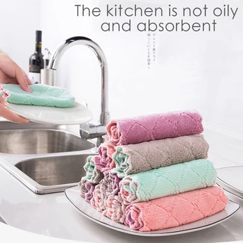 

4pcs/lot Home microfiber towels for kitchen Absorbent thicker cloth for cleaning Micro fiber wipe table kitchen towel