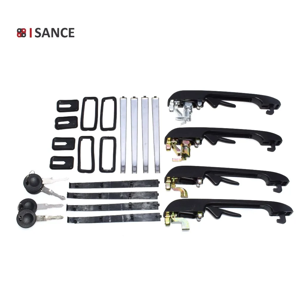 Внешняя ручка двери ISANCE 4 шт. RL RR FL FR 193839205 193839206 для VW Golf Jetta Quantum Rabbit Pickup Scirocco|door
