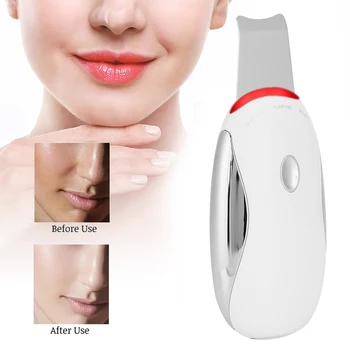 

Professional Ultrasonic Ion Skin Scrubber Deep Cleaning Blackhead Removal Face Beauty Instrument Facial Massager for Home Salon