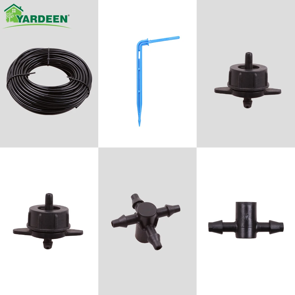 Yardeen New Arrival 10M 3/5mm Garden Accessories Watering Hose Quick Connection Adapter With Adjustable Spary Drip and Nozzle