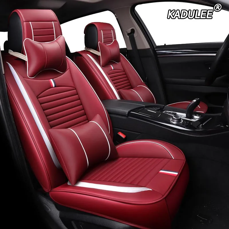 Deluxe Edition Авто ПУ кожаные чехлы для автомобильных сидений для alfa romeo 159 honda freed fit mazda Demio Suzuki ciaz lifan 320 mazda 6 gg подушка для автомобильных сидений - Название цвета: Deluxe Edition