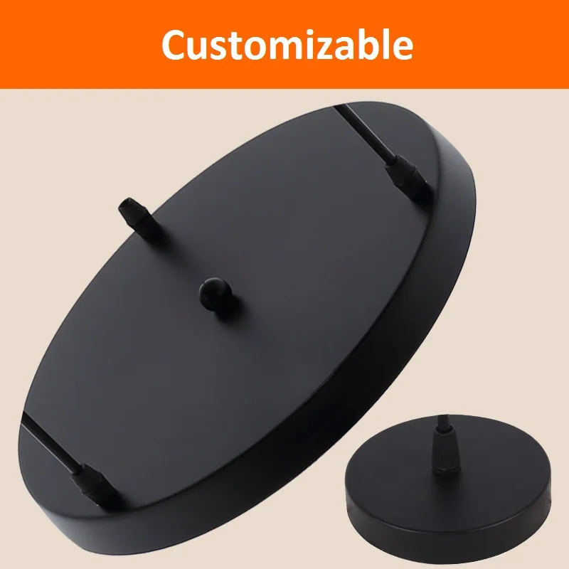 LukLoy железная Потолочная пластина черная белая подвеска круглая настраиваемая