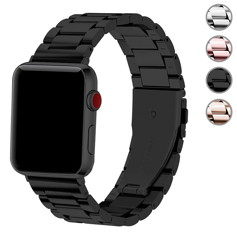 Металлический ремешок для apple watch 4 5 band 44 мм 40 браслет из нержавеющей стали 42 38 iwatch