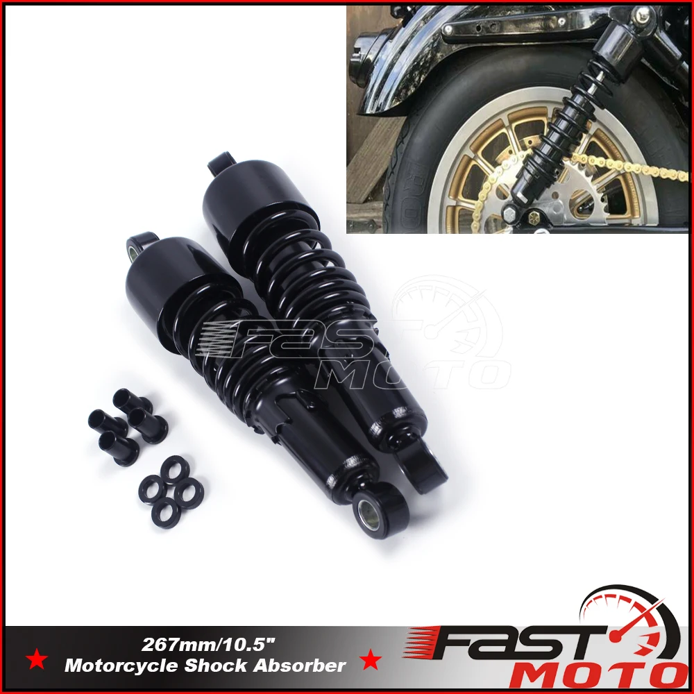

267mm 10.5" Motorcycles Rear Special Absorber Progressive Shocks For Harley Dyna 91-16 Touring FLH/FLT 1980-2017 Sportster