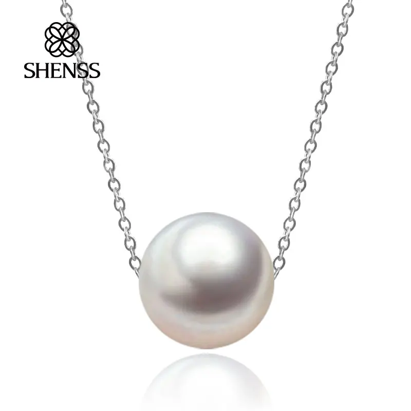 

Classic Fashion Round Shell Pearl Necklace S925 Sterling Silver Necklace for Women Multiple Color Options