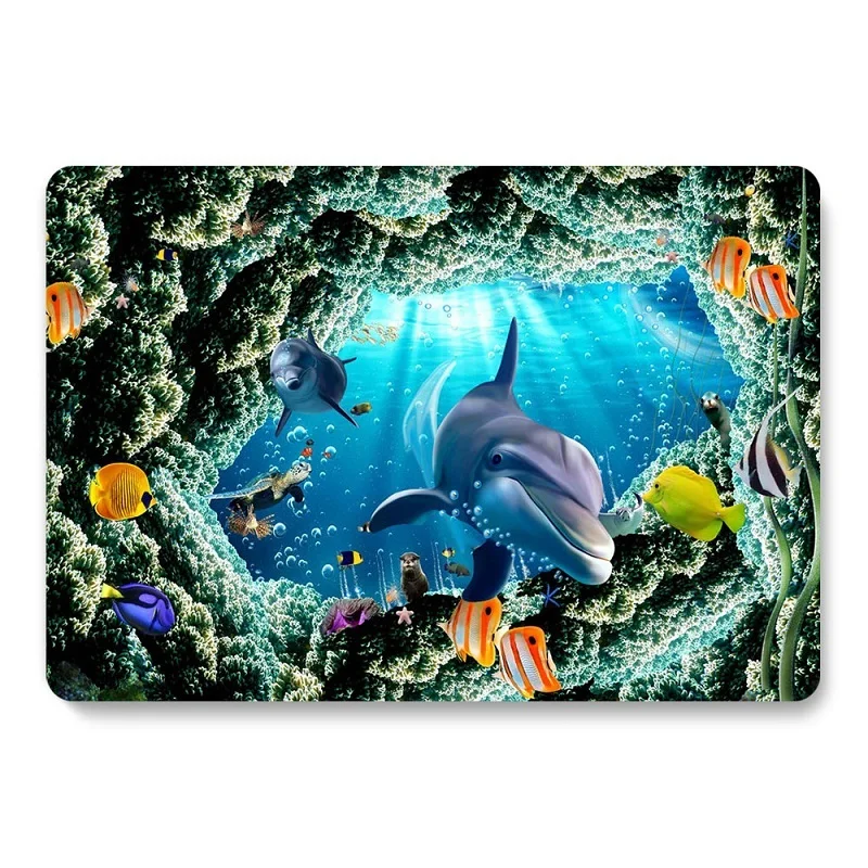 Чехол для ноутбука с мраморным принтом для Macbook Air retina Pro 11 12 13 15 для Mac Book New Pro 13 15 New Air 13,3+ с сенсорной панелью