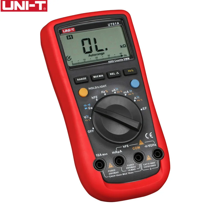 UNI T UT61A современный DMM Цифровой мультиметр для транзистора тестер NCN метр Вольт Ом
