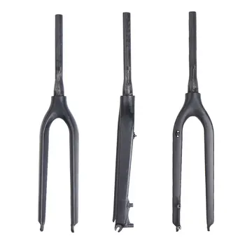 

MTB Fork 29 Carbon Mountain Bike Forks No Logo Messy Texture UD 1-1/8"-1-1/2" Rigid Mountain Bike Forks Carbon MTB Fork for 29er