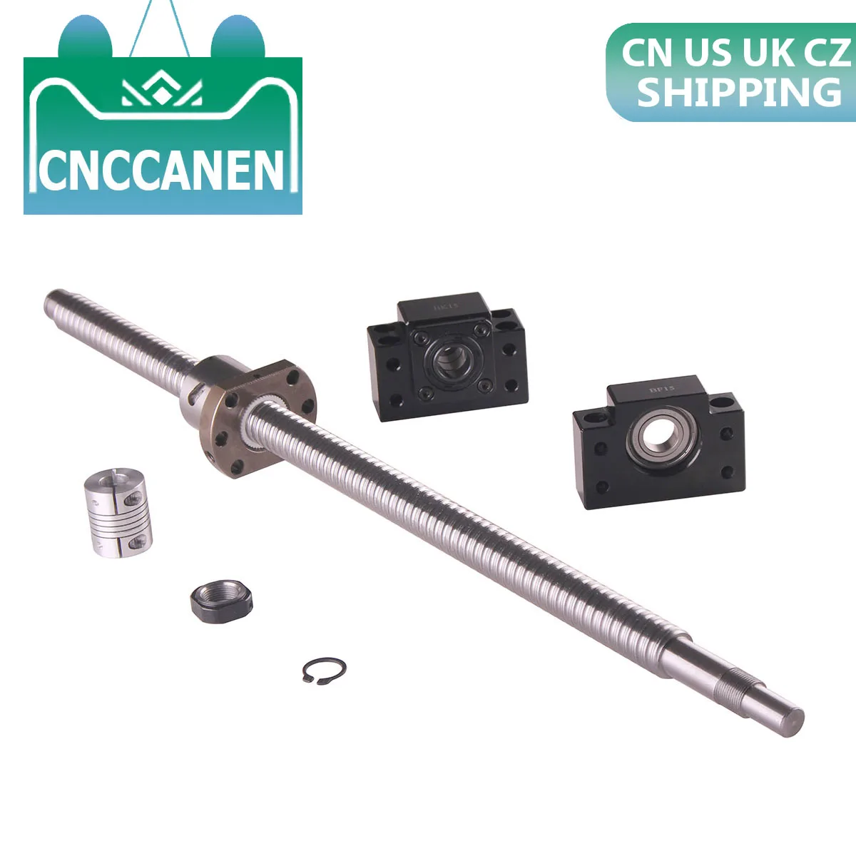 【UK】SFU1204 Set lead screw ball screw antibacklash ballscrew 1204-L500mm+BK//BF10