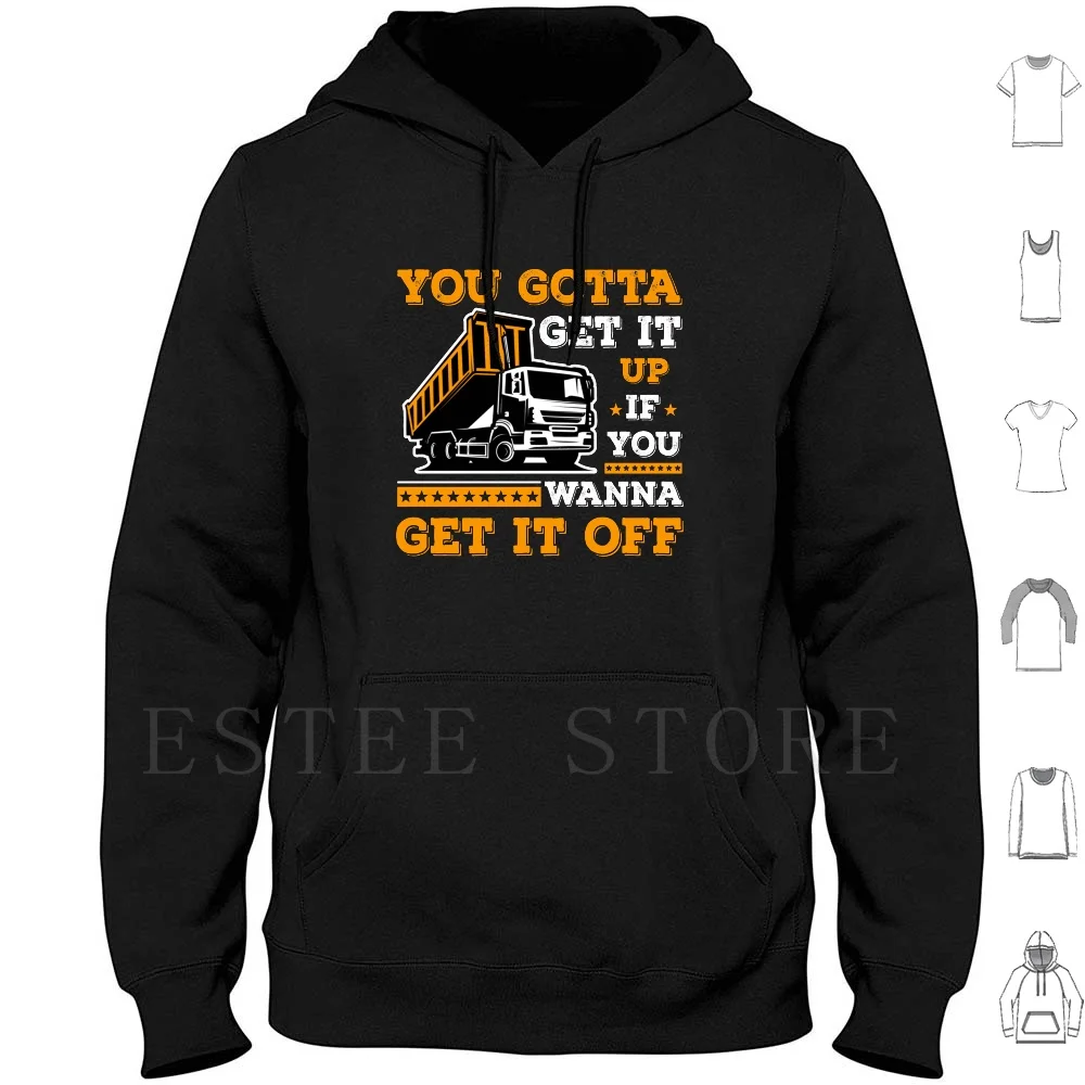 Divertente Dump Track Felpa Con Cappuccio Manica Lunga Camion Con Cassone Ribaltabile Dumper Driver Divertente Costruzione Compleanno Trasporto Dump