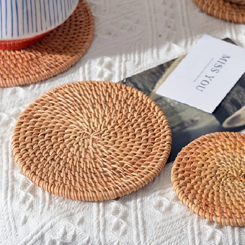 Rattan Heat Insulation Placemat / Coaster for Plate Dish Bowl Pan