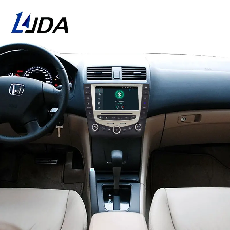 Flash Deal LJDA 7 Inch 2 DIN Android 9.0 Car DVD Player For Honda Accord 2003 2004 2005 2006 2007 Radio Audio WIFI Canbus GPS Navigation BT 5