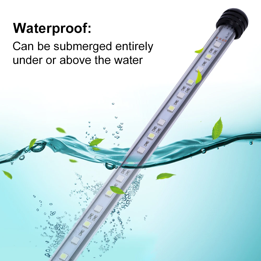 

57-112CM Aquarium Light Energy-saving Fish Tank Light Waterproof Aquatic Plant Light Aquarium Led Lighting EU US UK Plug