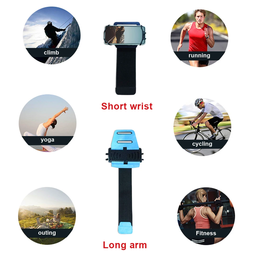 

Hot Sale Suitable for 4-6.5 Inch Cycling Mobile Phone Holder High-elasticity Silicone Armband Suitable fro Huawei/Apple/ Sumsung