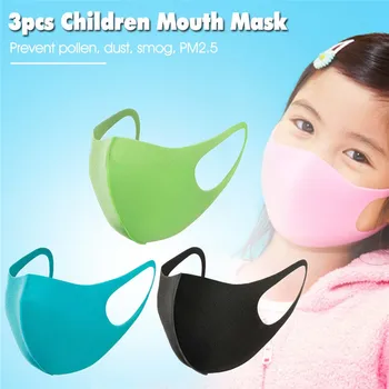 

3Pcs/Set Child Face Mask With Masks filter Pads For Men Women Kids PM2.5 Germ Droplets Smoke Pollution Earloop Washable Mask