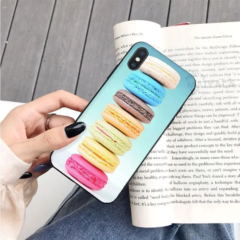 Mewah Makanan Penutup Es Krim Macaron Makanan Ponsel untuk Huawei Honor 8 8e 8X9 Lite 10 10i Lite 20 20i 30 Pro V30 Pro