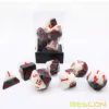 Bescon Two-tone Glowing Polyhedral Dice 7pcs Set Green Dawn, Luminous RPG Dice Set d4 d6 d8 d10 d12 d20 d%, Brick Box Packaging 6